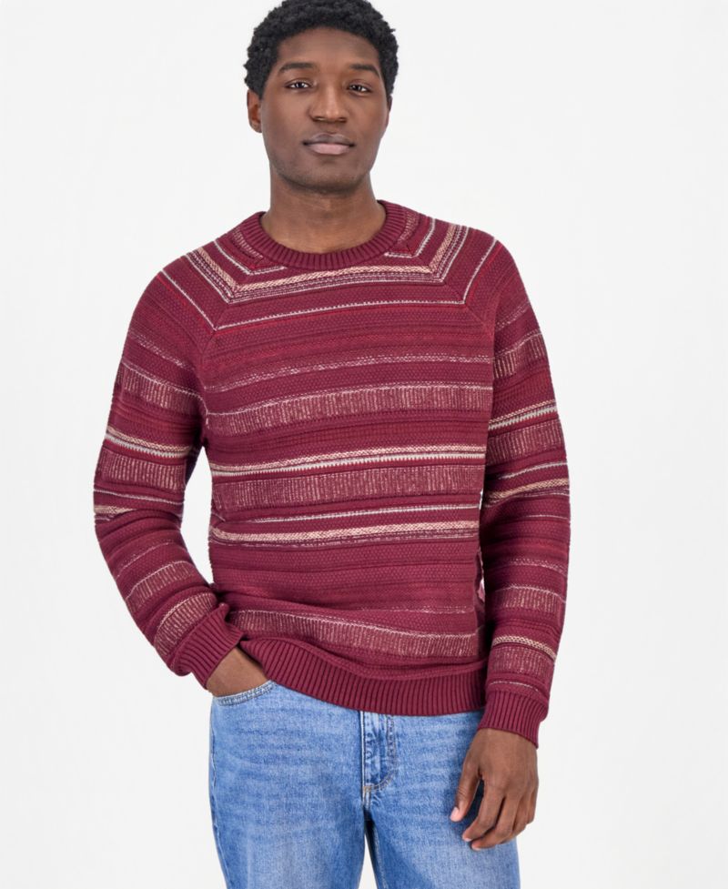 Men's Raglan-Seam Crewneck Sweater