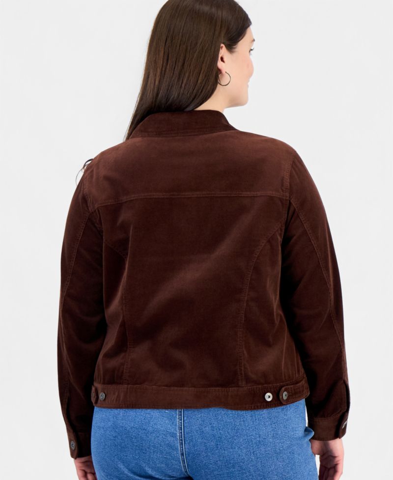 Plus Size Classic Corduroy Jacket