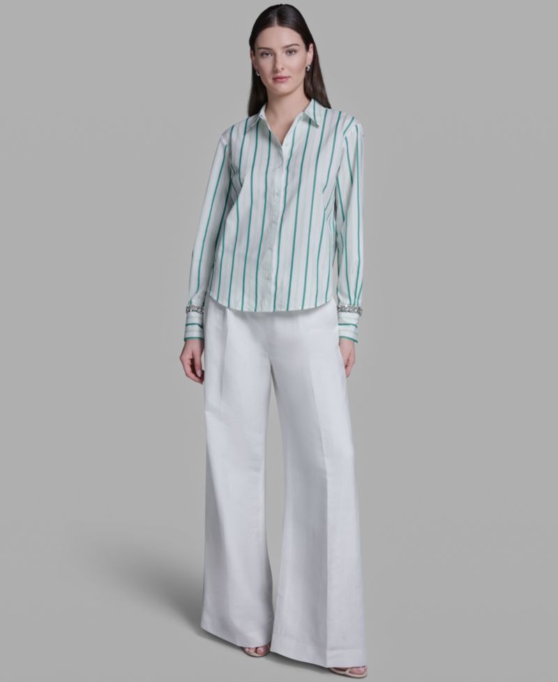 Women's Long-Sleeve Collared Neck Shirt