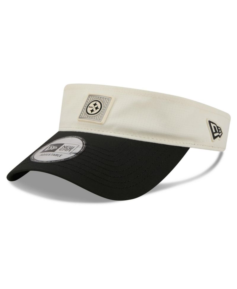Men's Cream/Black Pittsburgh Steelers 2026 NFL Training Camp Adjustable Visor Hat