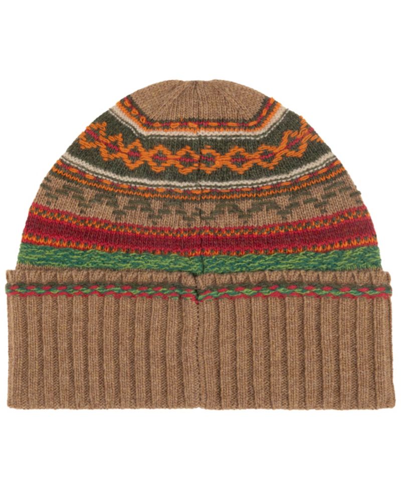 Men's Fair Isle Redrock Bear Beanie