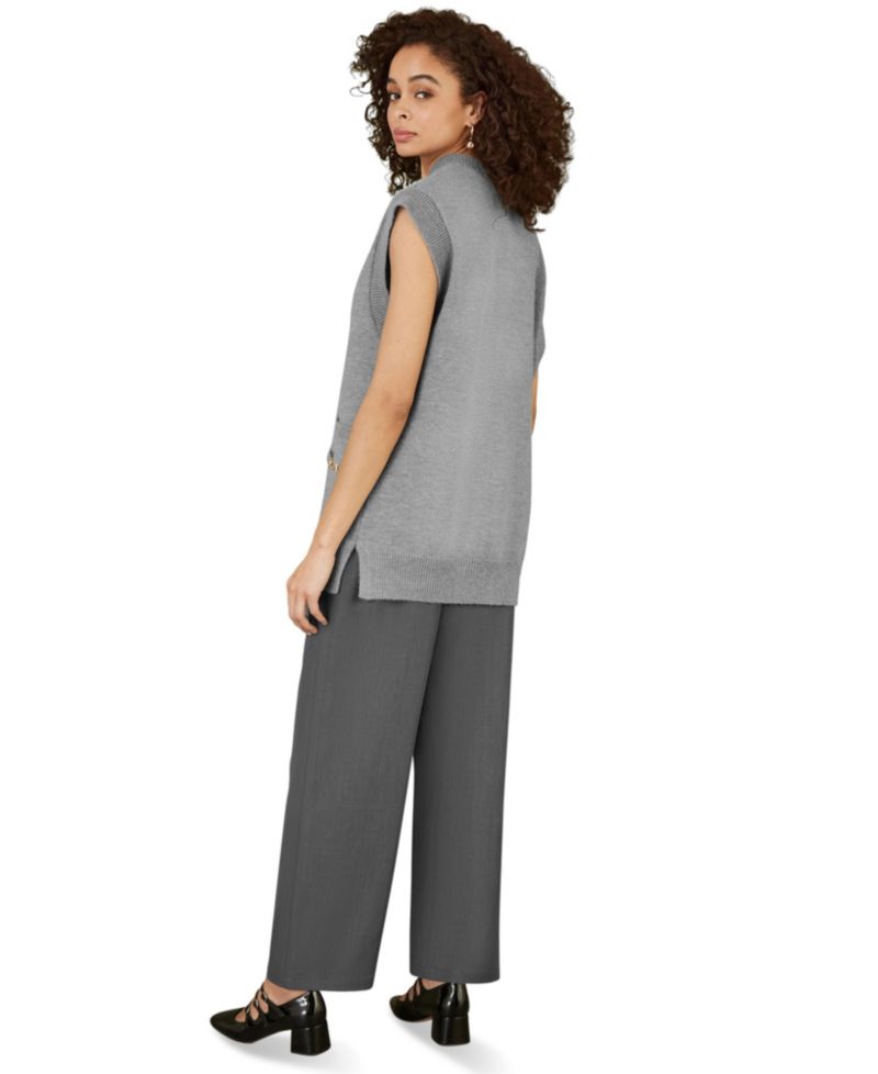 Women's Knitted V-Neck Vest Tunic