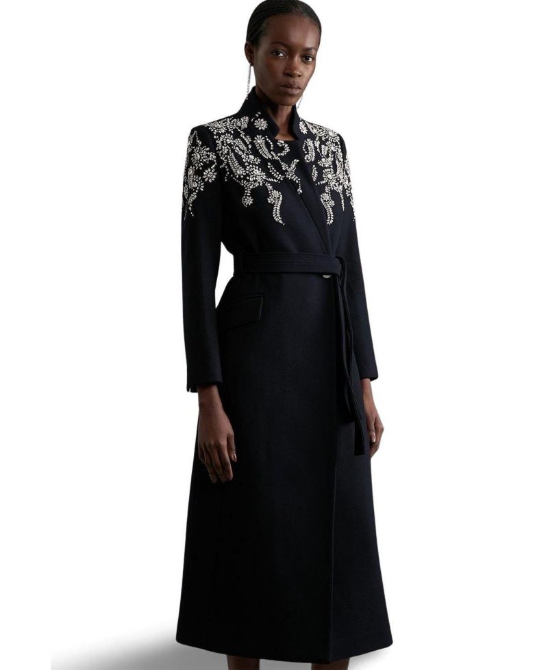 Women's Tailored Wool Double Breasted Midi Coat