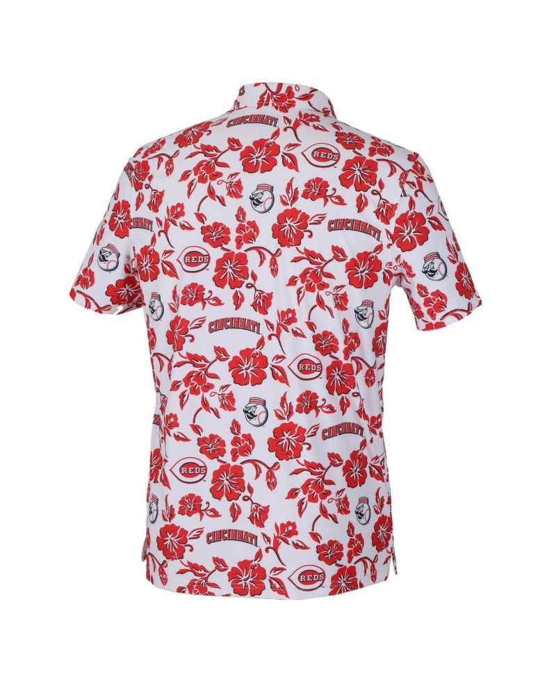 Men's White Cincinnati Reds Pua Performance Polo Shirt