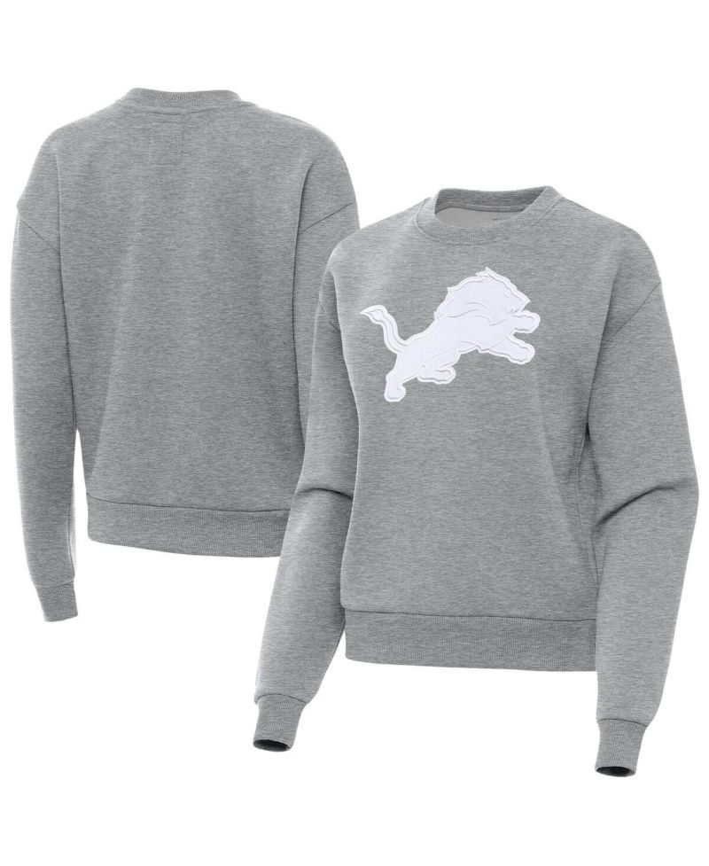 Women's Heather Gray Detroit Lions Victory Pullover Sweatshirt