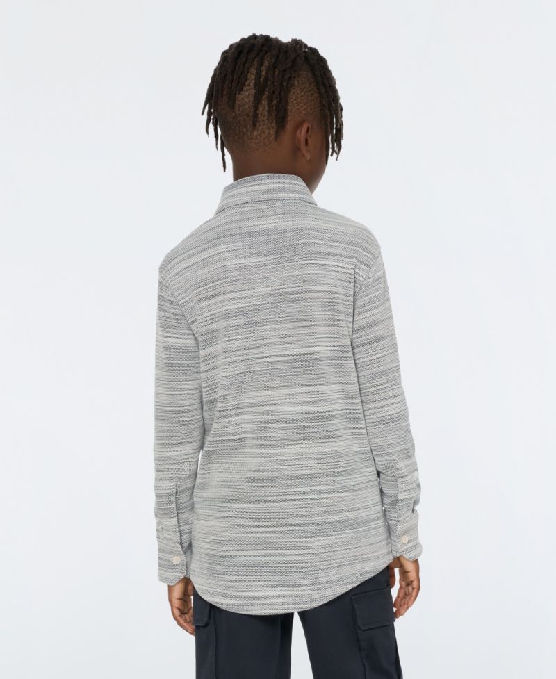 Big Boys Space Dyed Button Up Shirt