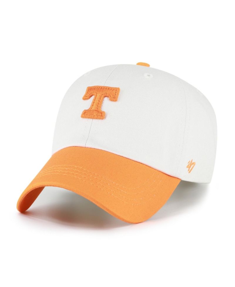 Men's '47 White/Tennessee Orange Tennessee Volunteers Contemporary Basics Two Tone Clean Up Adjustable Hat