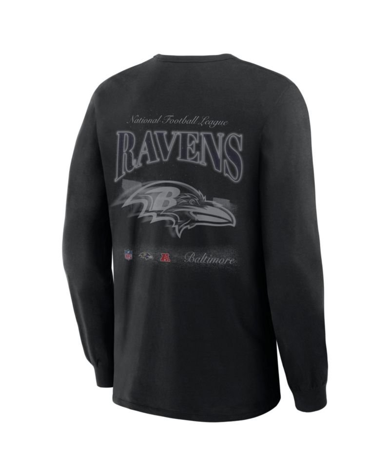 Men's Baltimore Ravens Midnight Falls Long-Sleeve Graphic T-Shirt
