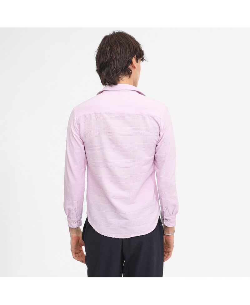 Men's Chevron-Textured Shirt