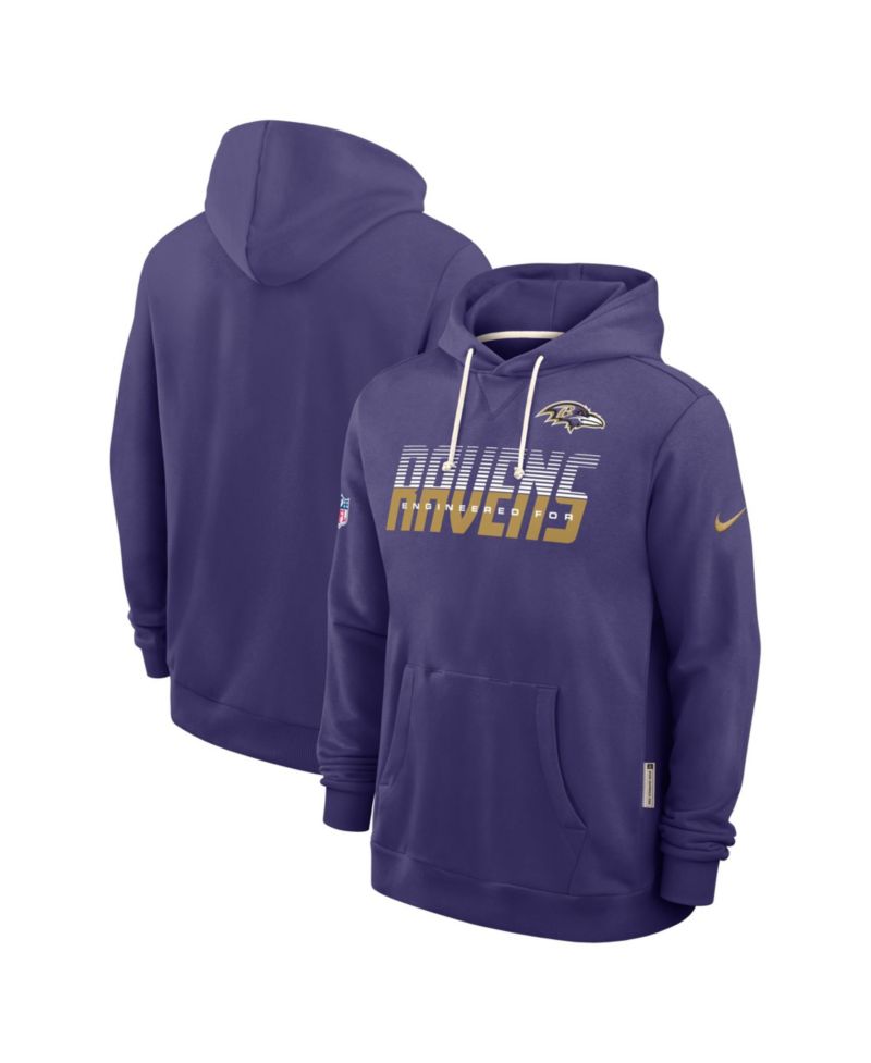 Men's Purple Baltimore Ravens Sideline Standard Issue Top Prospect Dri-FIT Hoodie