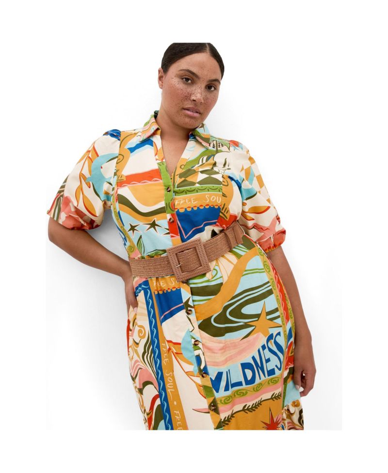 Women's Wild Soul Print Shirt Dress