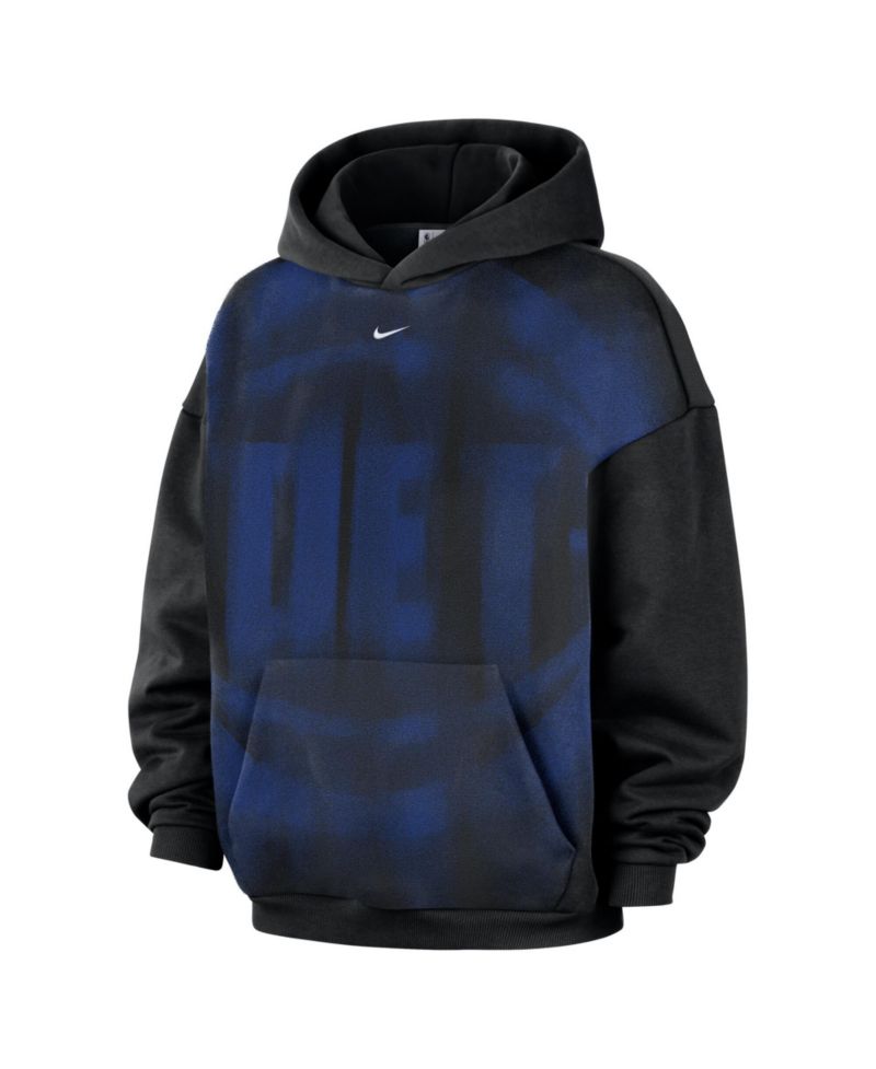 Men's Black Detroit Pistons 2026 Standard Issue Practice Icon Fleece Pullover Hoodie
