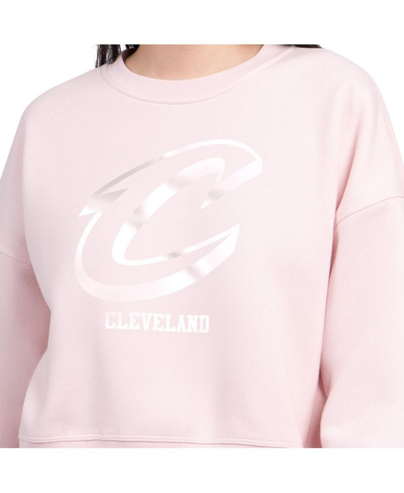 Women's Light Pink Cleveland Cavaliers Pastel Boxy Sweatshirt