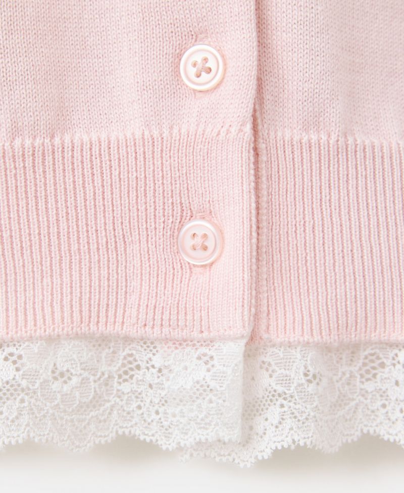 Women's Lightweight Lace Detail Knit Cardigan