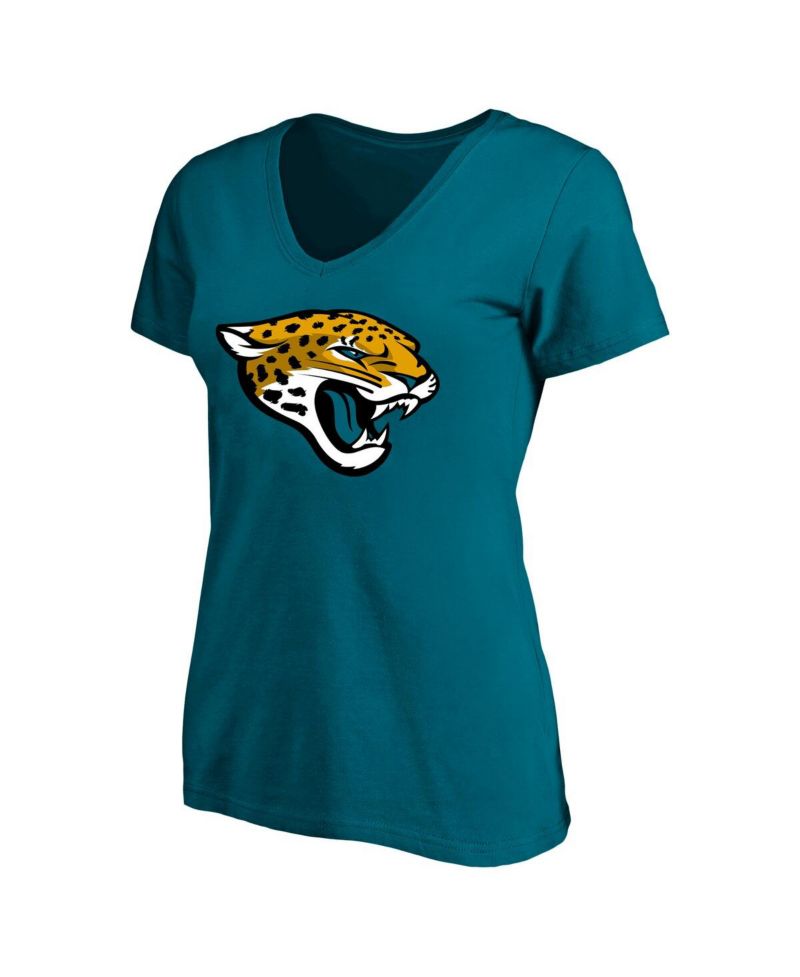 Women's Trevor Lawrence Teal Jacksonville Jaguars Plus Size Player Name & Number V-Neck T-Shirt