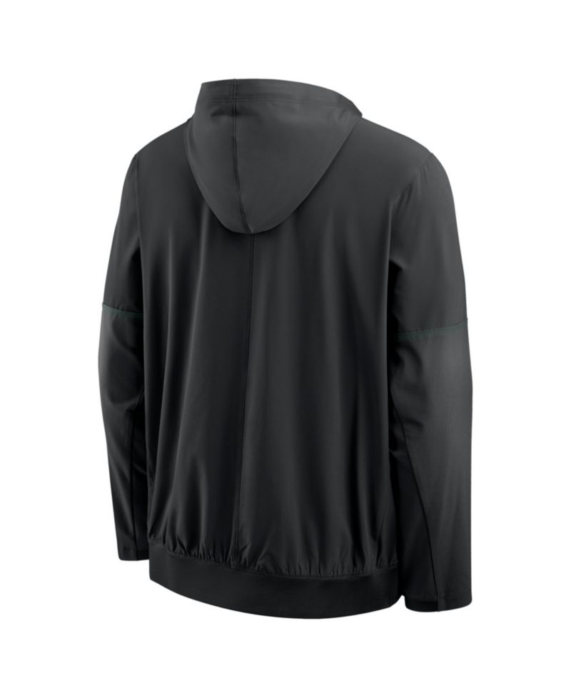 Men's Black Oregon Ducks 2026 Sideline Anorak Half-Zip Hoodie