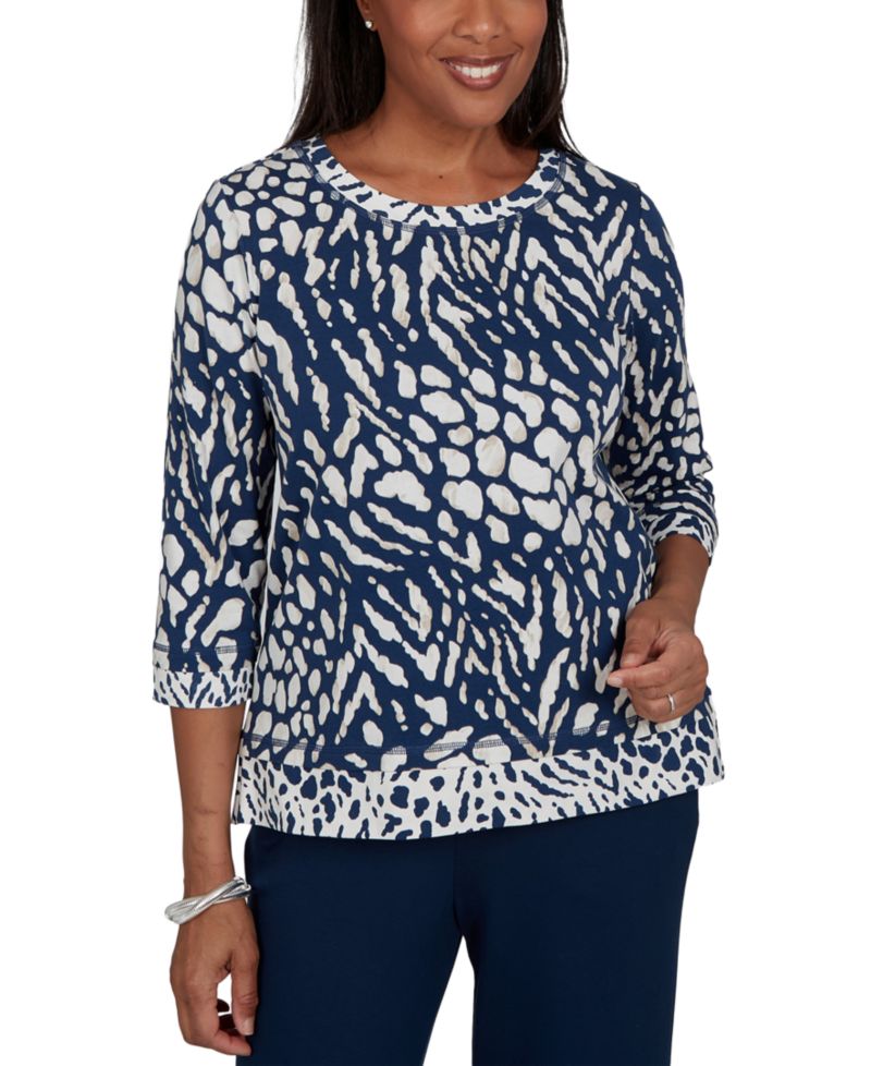 Women's Print 3/4-Sleeve T-Shirt