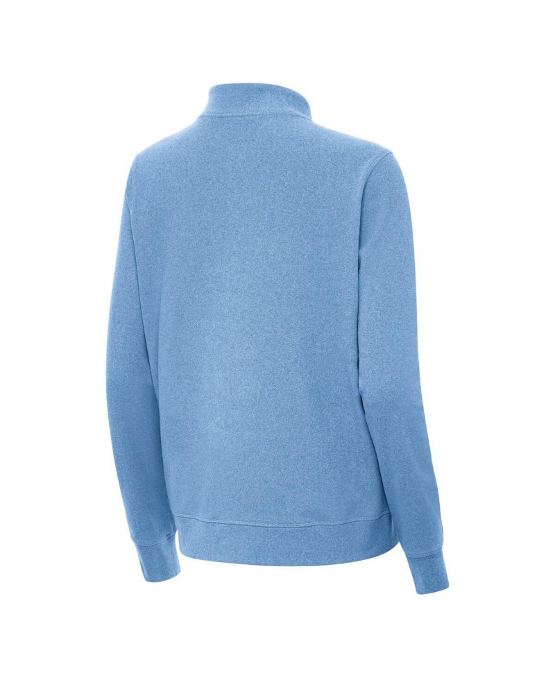 Women's Heather Blue St. Louis Blues Crush Quarter-Zip Pullover