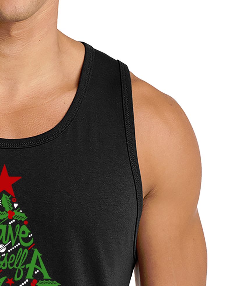 Men's Merry Christmas Tree Graphic Tank Top