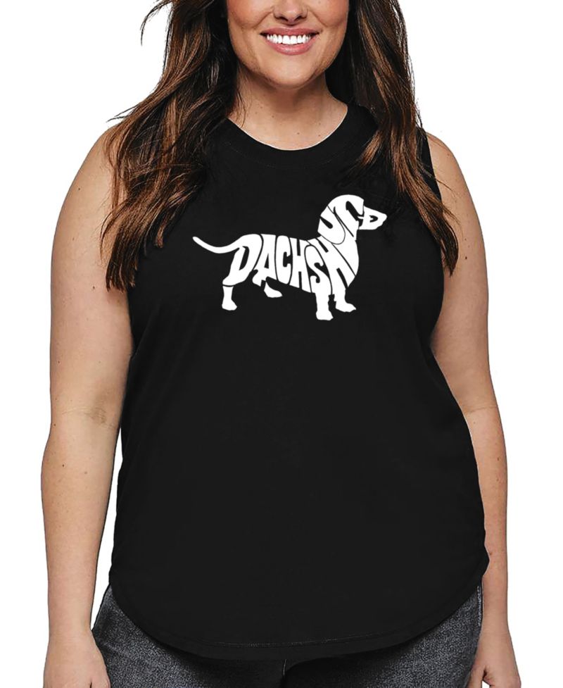 Plus Size Dachshund Word Art Tank Top