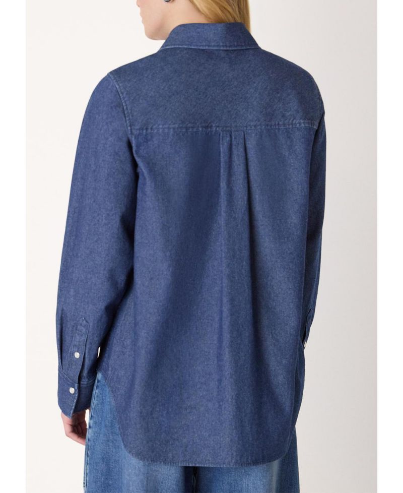 Women's Pocket Detail Cotton Shirt
