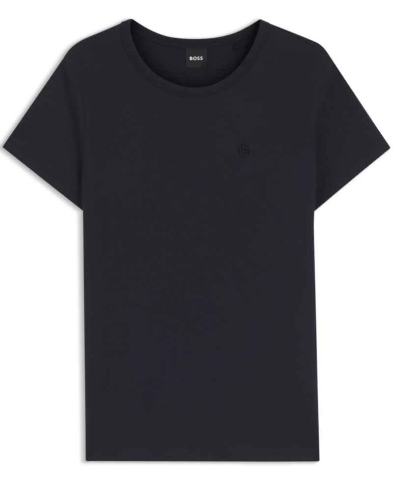 BOSS by Women's Cotton-Silk Blend Slim-Fit T-Shirt