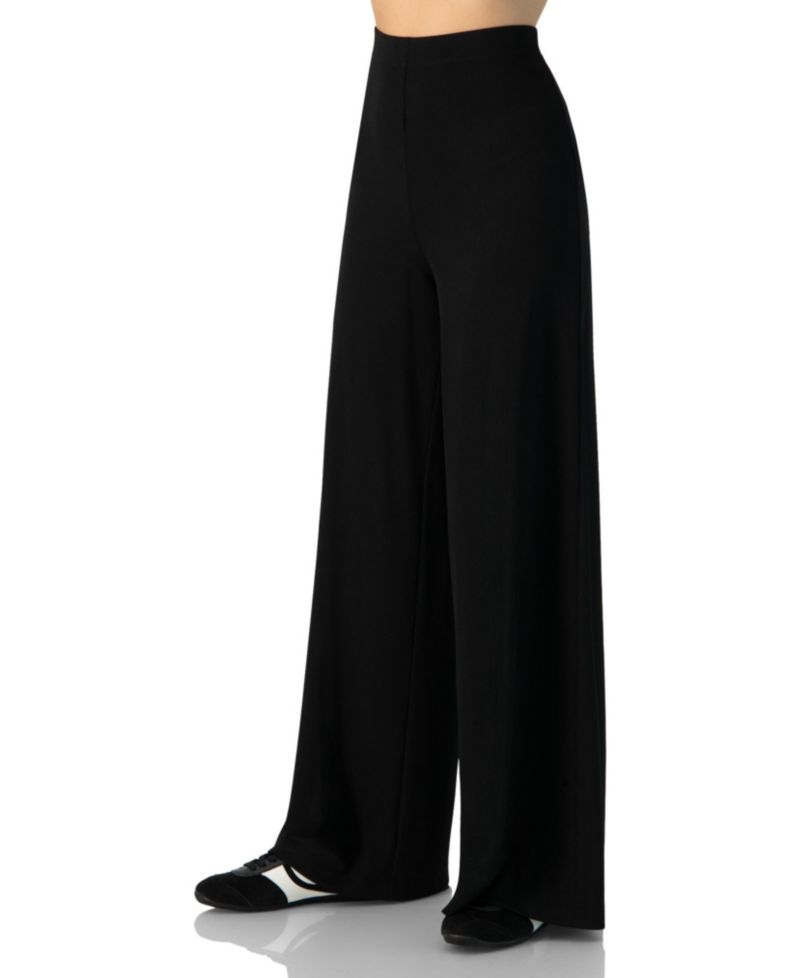 Women's Ribbed Wide-Leg Culotte Pants