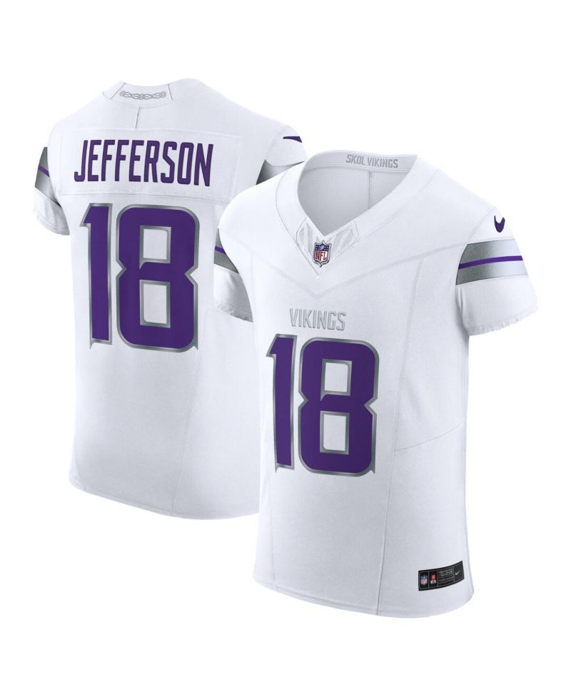 Men's Justin Jefferson White Minnesota Vikings Alternate Vapor F.U.S.E. Elite Player Jersey