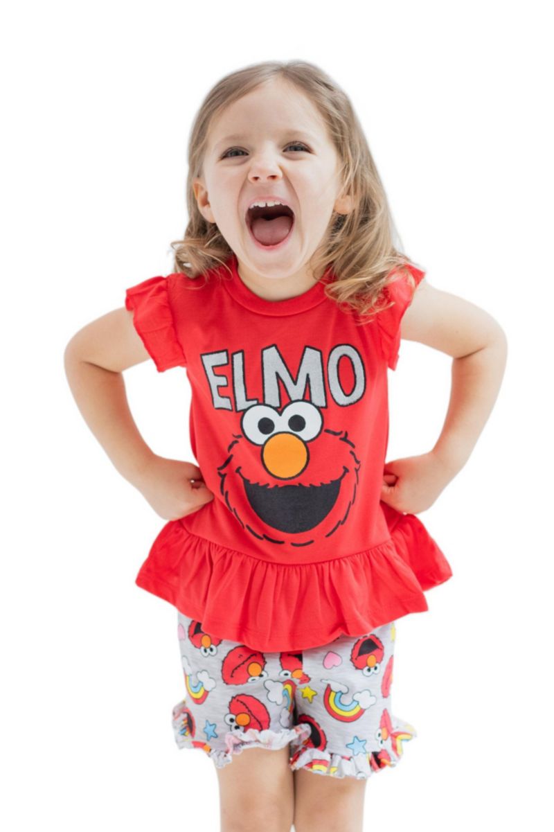 Little Girls 2-Piece T-Shirt and French Terry Shorts Set