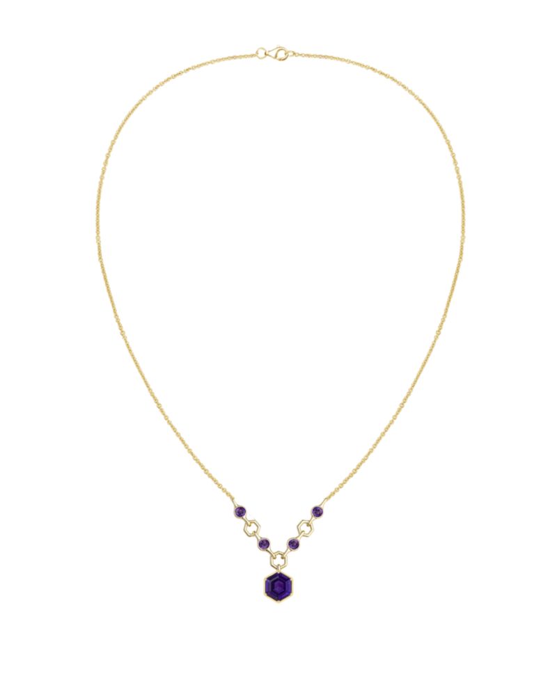 Amethyst (2.5 ct. t.w.) Hexagon Pendant Necklace in Sterling Silver (Also Available in Multi-Stones)