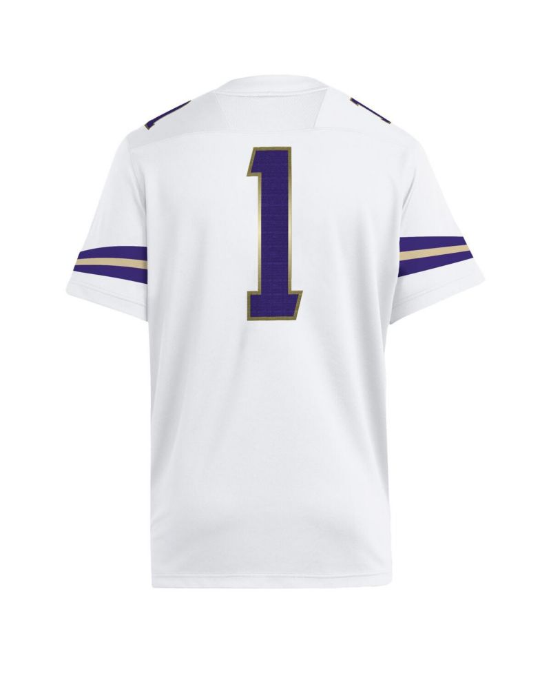 Men's 1 White Washington Huskies Premier Jersey
