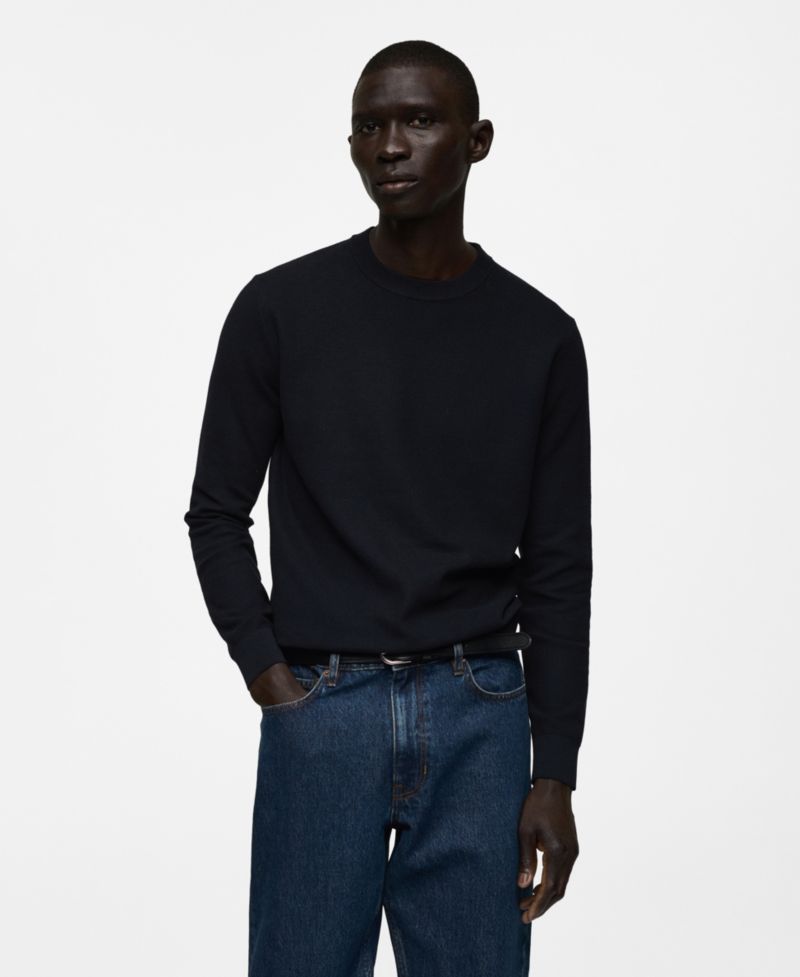Men's Fine-Knit Cotton Sweater