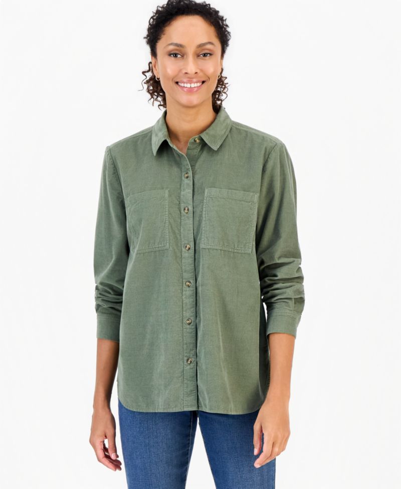 Petite Cotton Corduroy Shirt