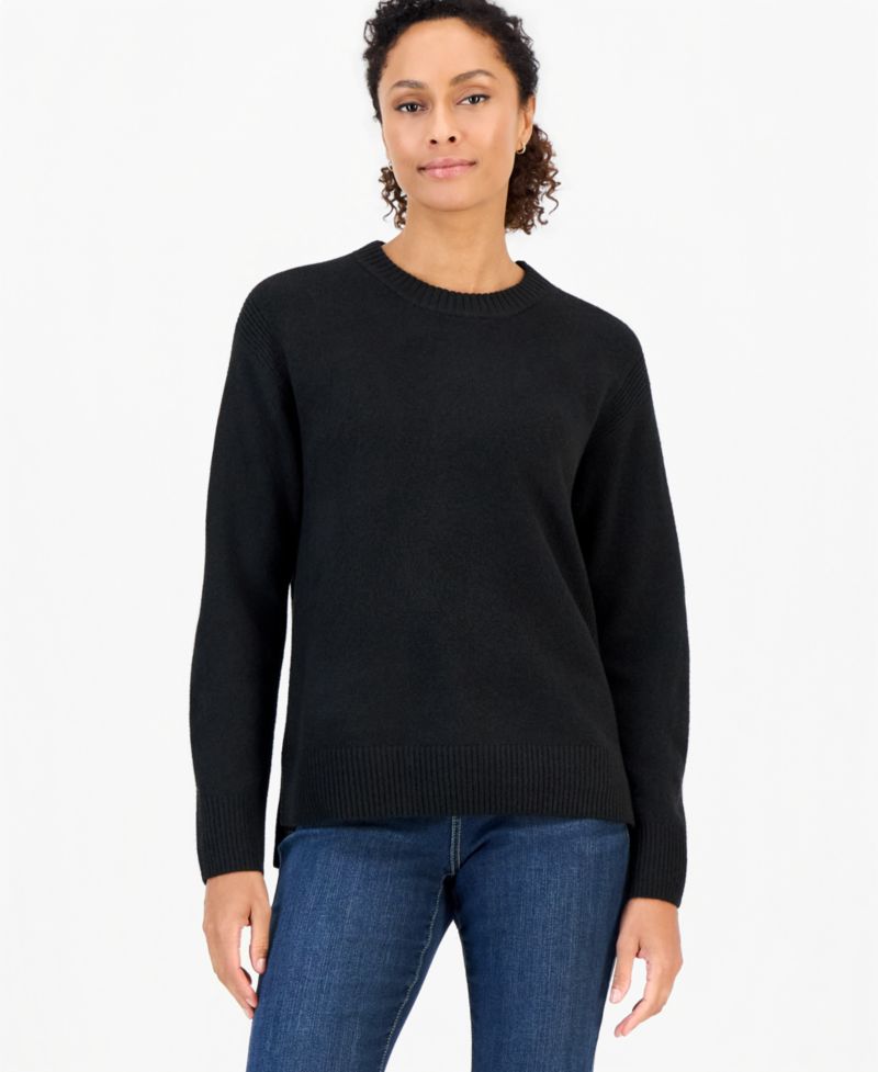 Petite Luxsoft Long-Sleeve Crewneck Sweater