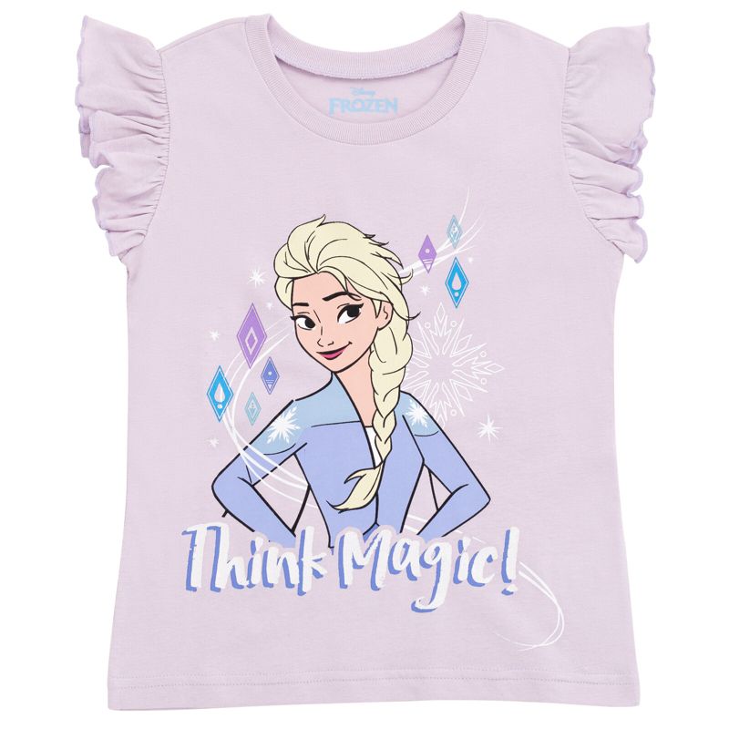 Girls Disney Princess Moana Belle Minnie Mouse Nightmare Before Christmas Tank Top and French Terry Shorts to