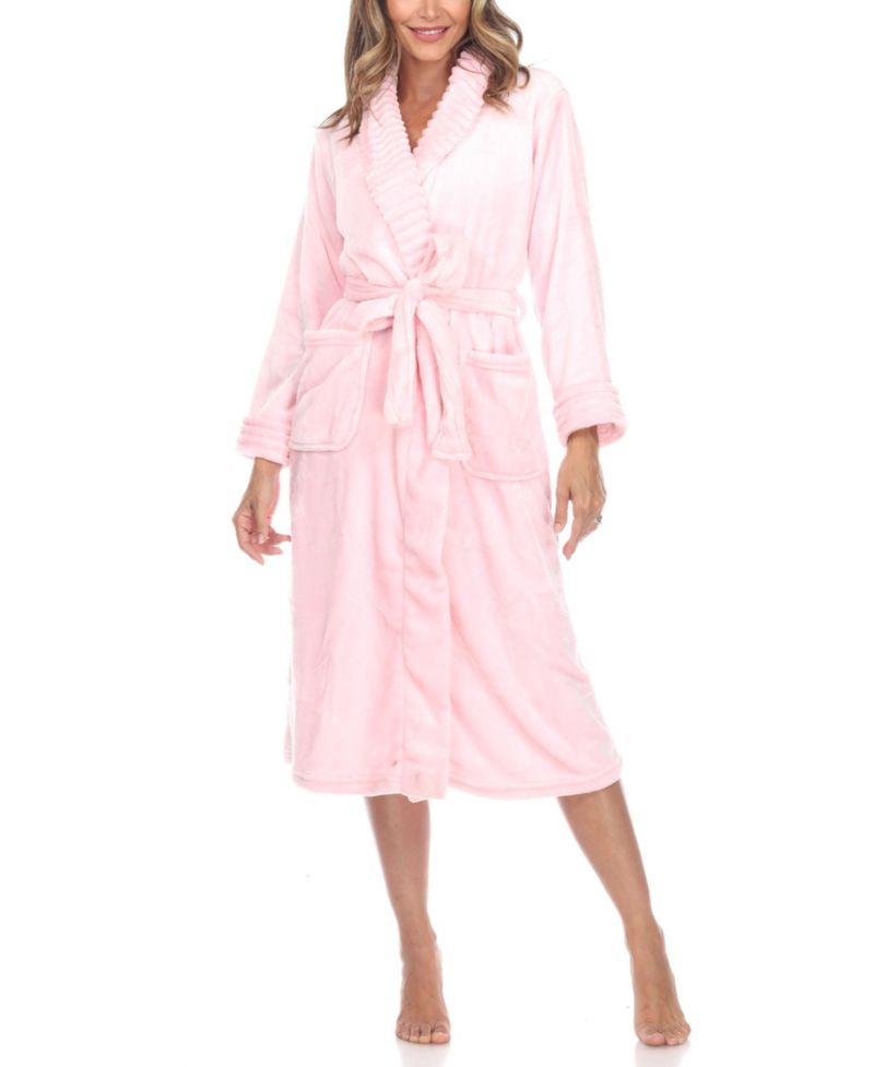 Women's Long Cozy Loungewear Belted Robe