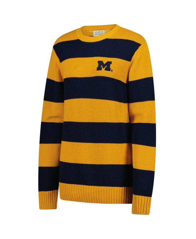 Men's and Women's Maize Michigan Wolverines Renew Knit Stadium Sweater