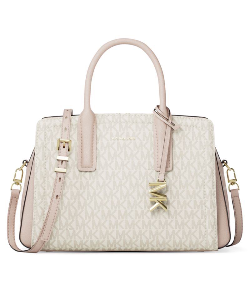 Michael Kors Laila Small Signature Logo Satchel Handbag