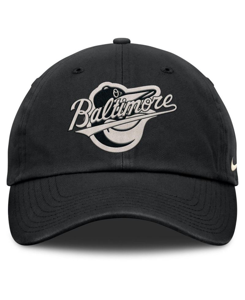 Men's Black Baltimore Orioles Statement Club Adjustable Hat