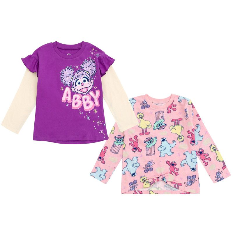 Toddler Girls (2T to 5T) 2-Pack Long Sleeve T-Shirts