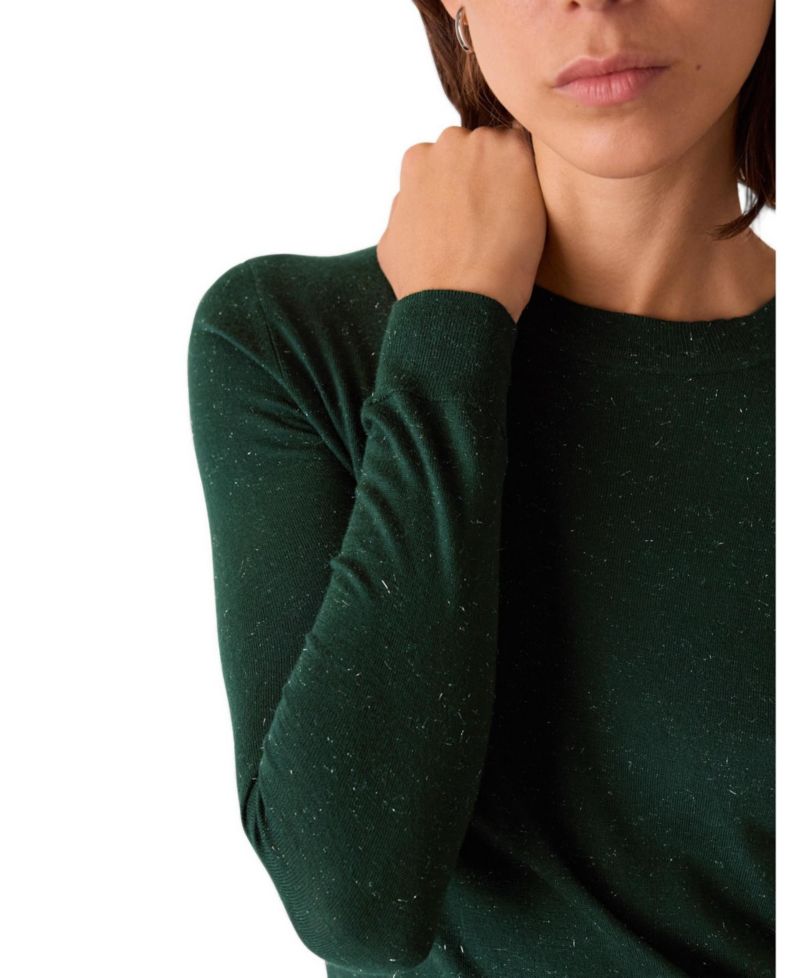 Women's Annie Sparkle Long-Sleeve Crewneck Knit Top