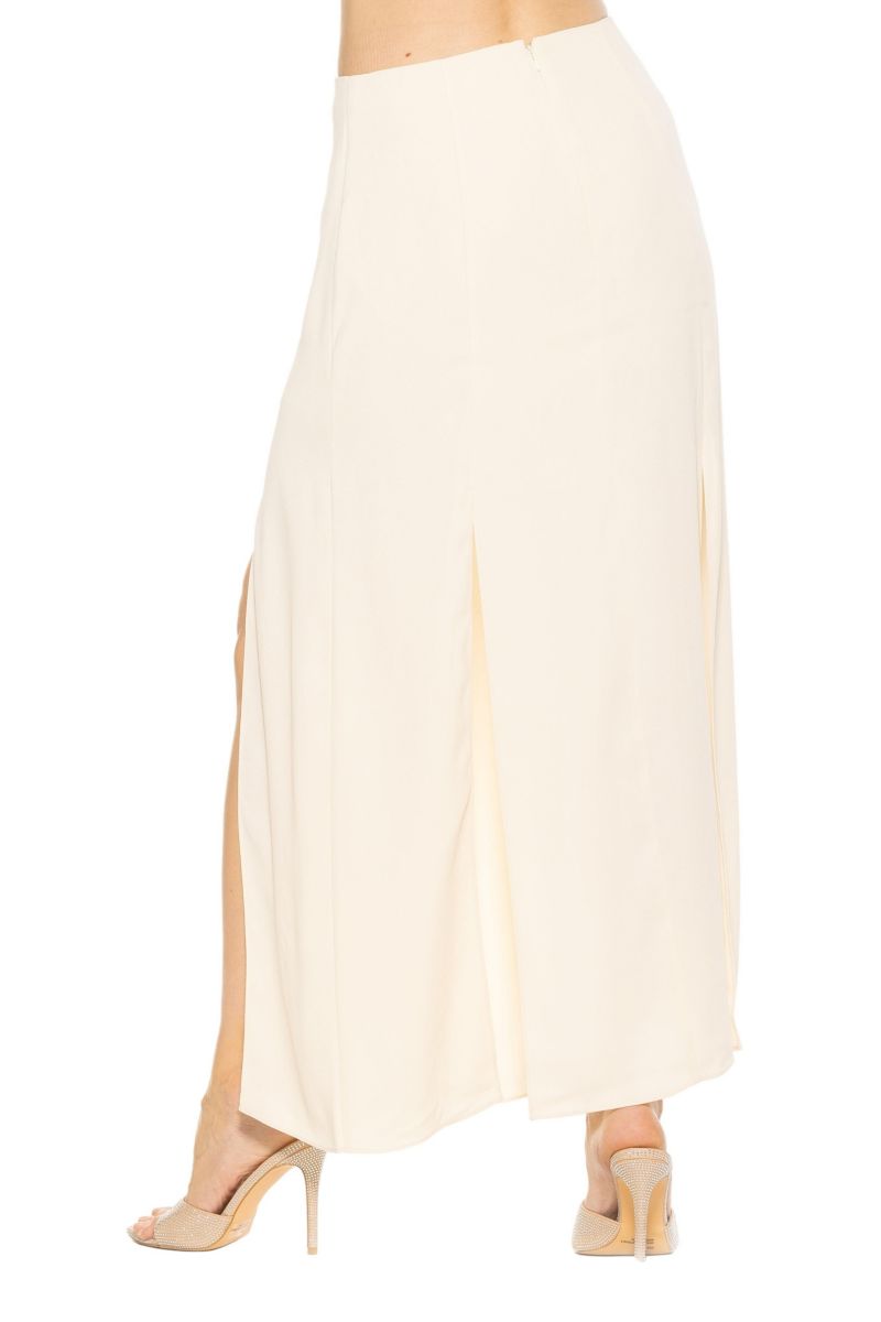 Women's Sansa Maxi Skirt With Front Side Slit Detail