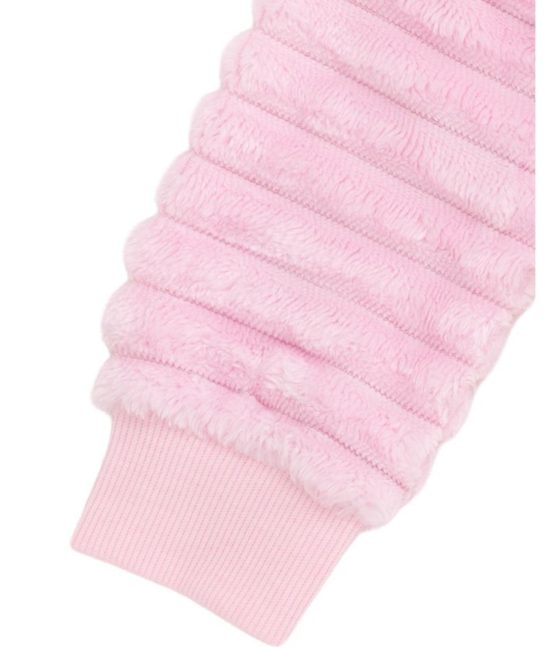 Girls Fleece Pullover Sweatshirt with Faux Fur Sleeves