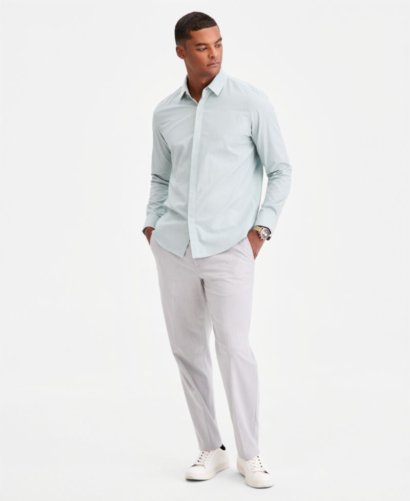 Aflani Men's Luke Cotton Long-Sleeve Button Shirt