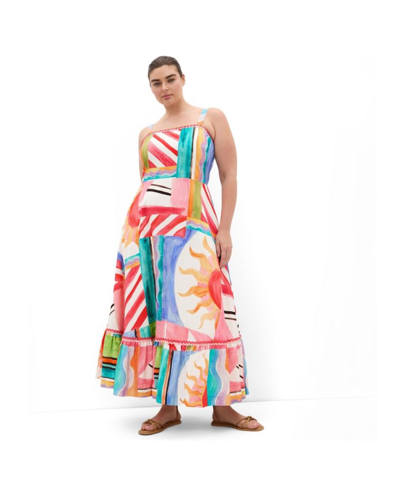 Women's Plus Size Sunlit Print Maxi Dress