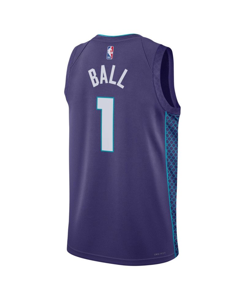 Men's Lamelo Ball Purple Charlotte Hornets Statement Edition Swingman Jersey