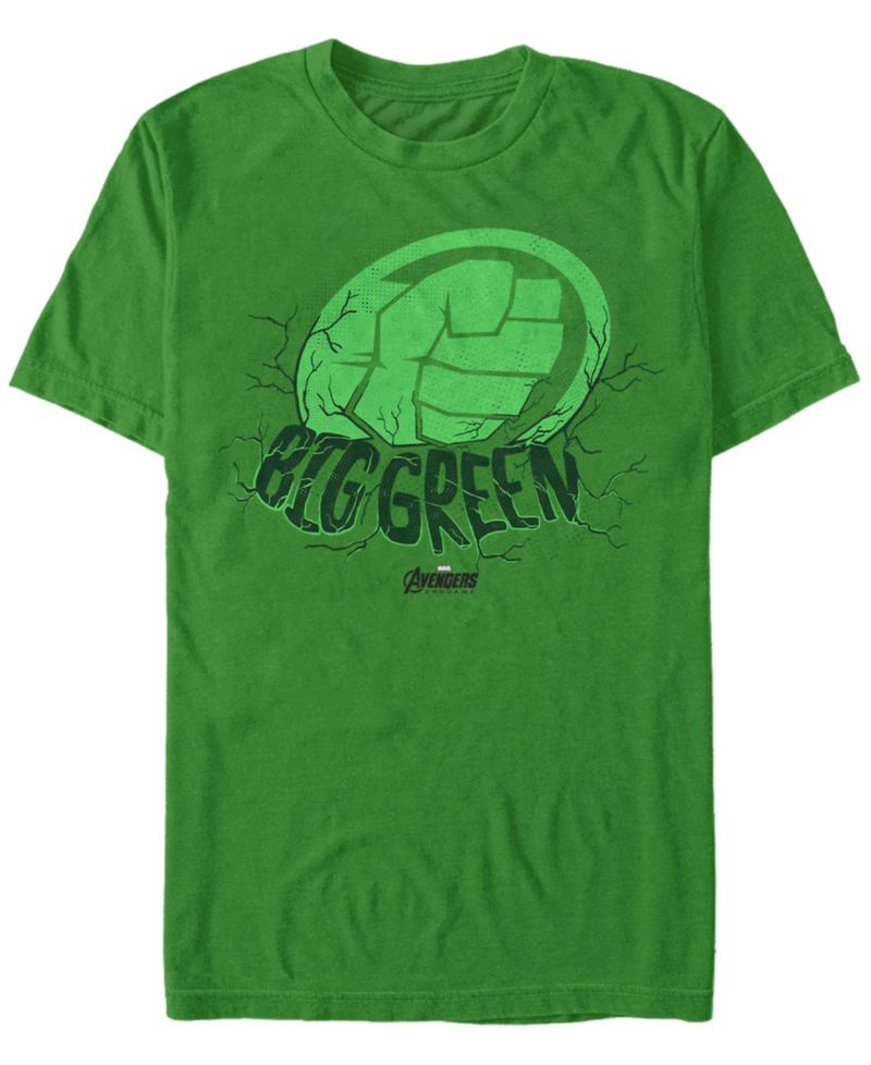 Marvel Men's Hulk Big Green Punch, Short Sleeve T-shirt