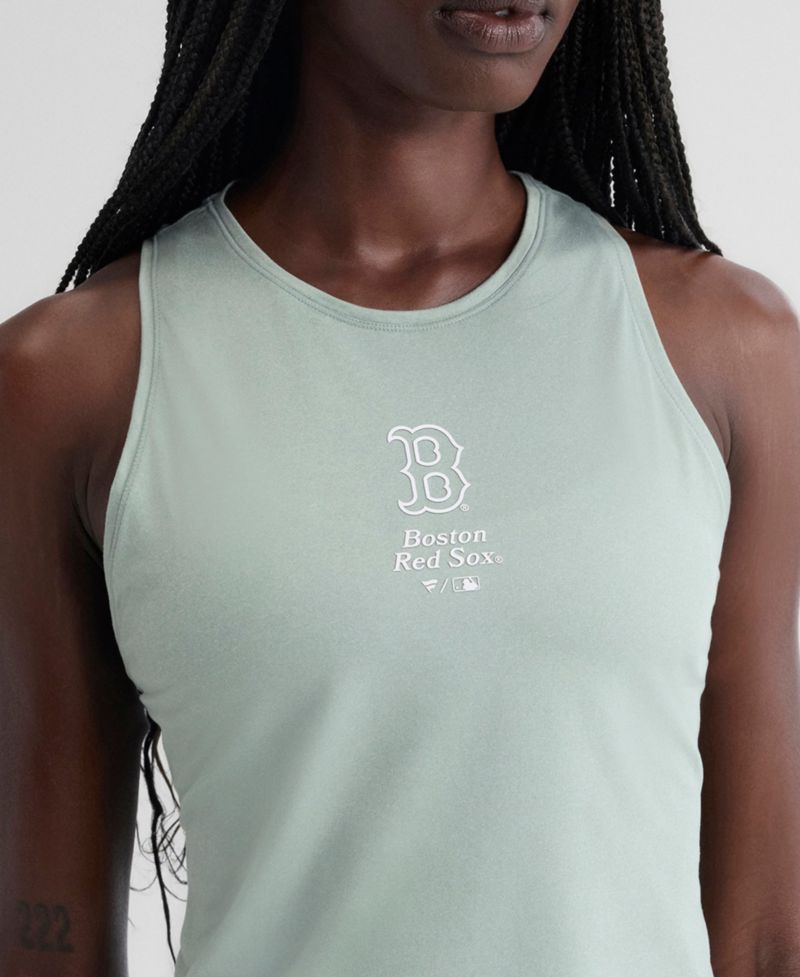 Women's Sage Green Boston Red Sox Clutch Tank Top