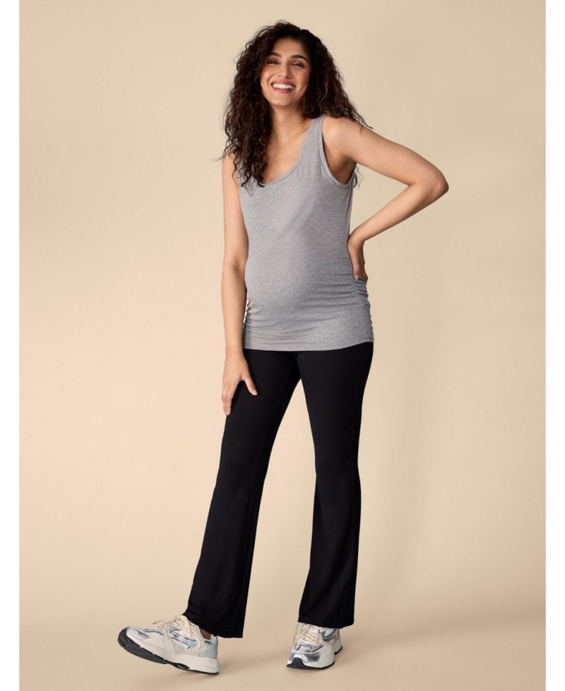 Women's Roll Over Waistband Flare Legging - Motherhood