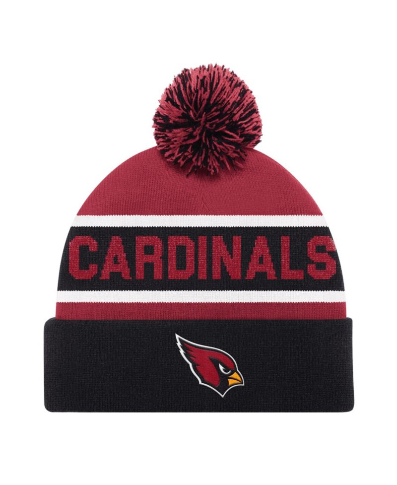 Men's and Women's Black Arizona Cardinals Cuffed Knit Hat with Pom